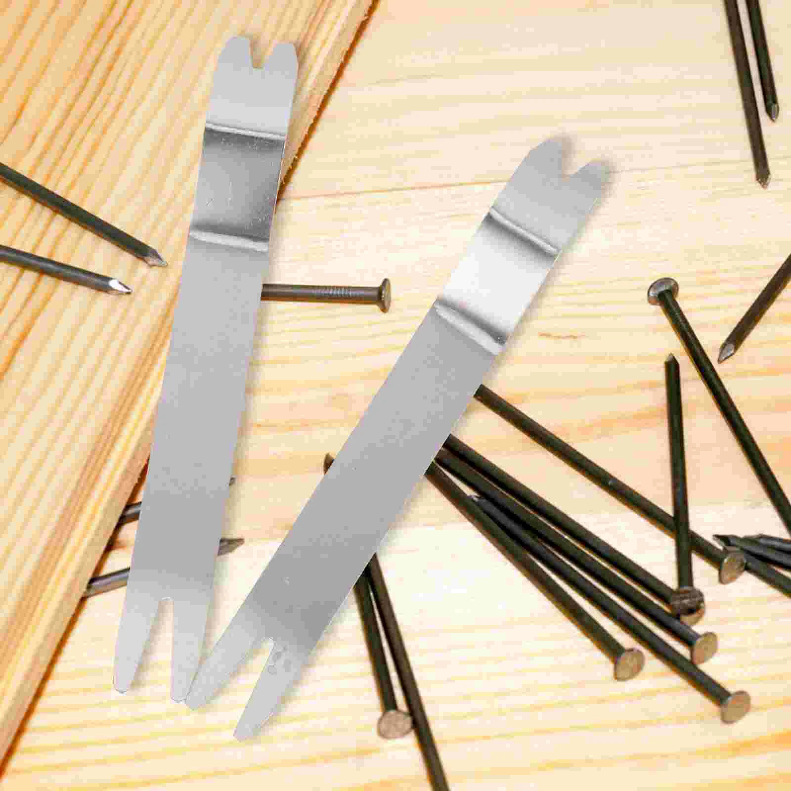 4 Pcs Stainless Steel Pry Bar Tools Nail Removal Professional Nails Puller Wrecking Bar Set Paver Extractor for Household