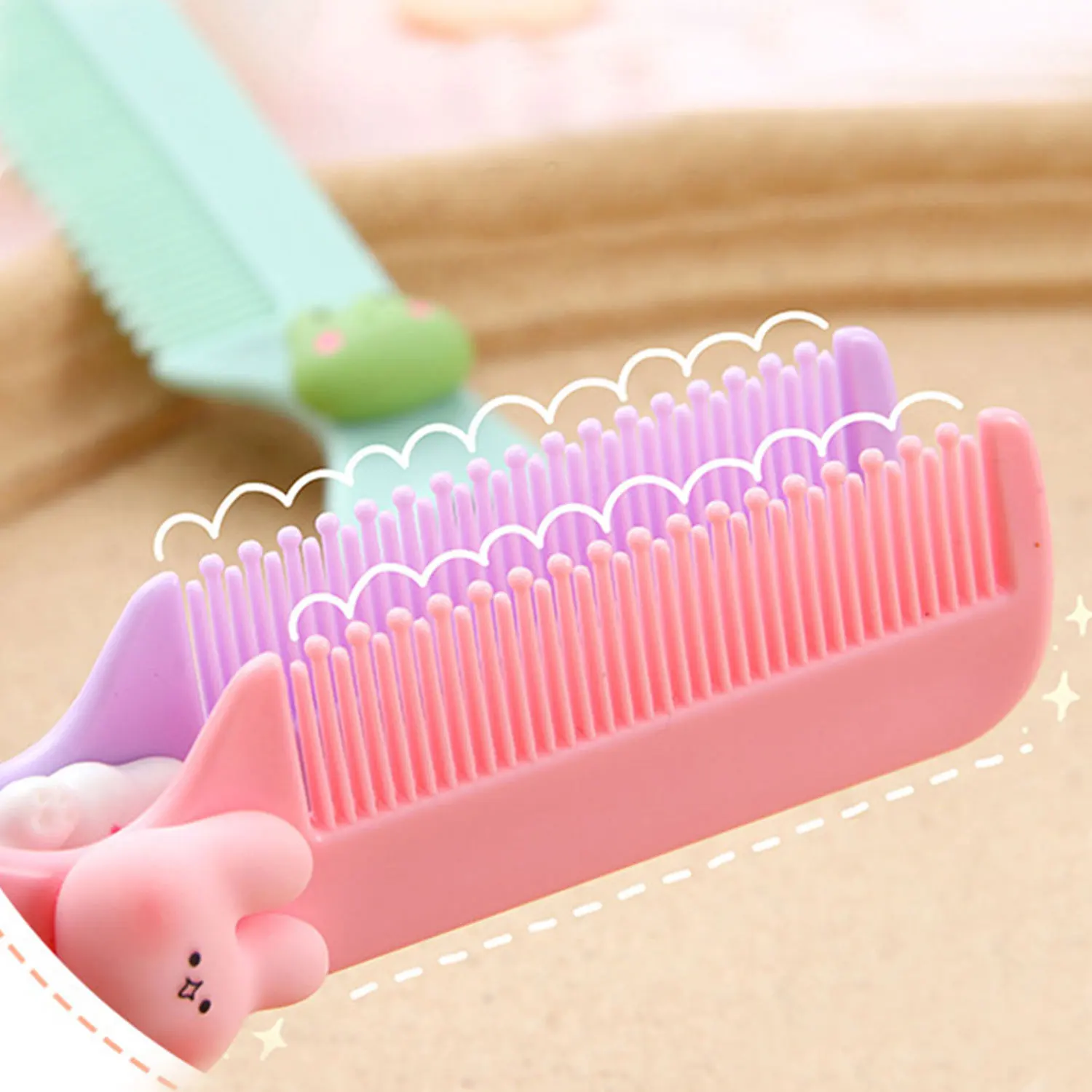 Cute children baby comb newborn special portable small comb safety anti-scratch cute distribution comb