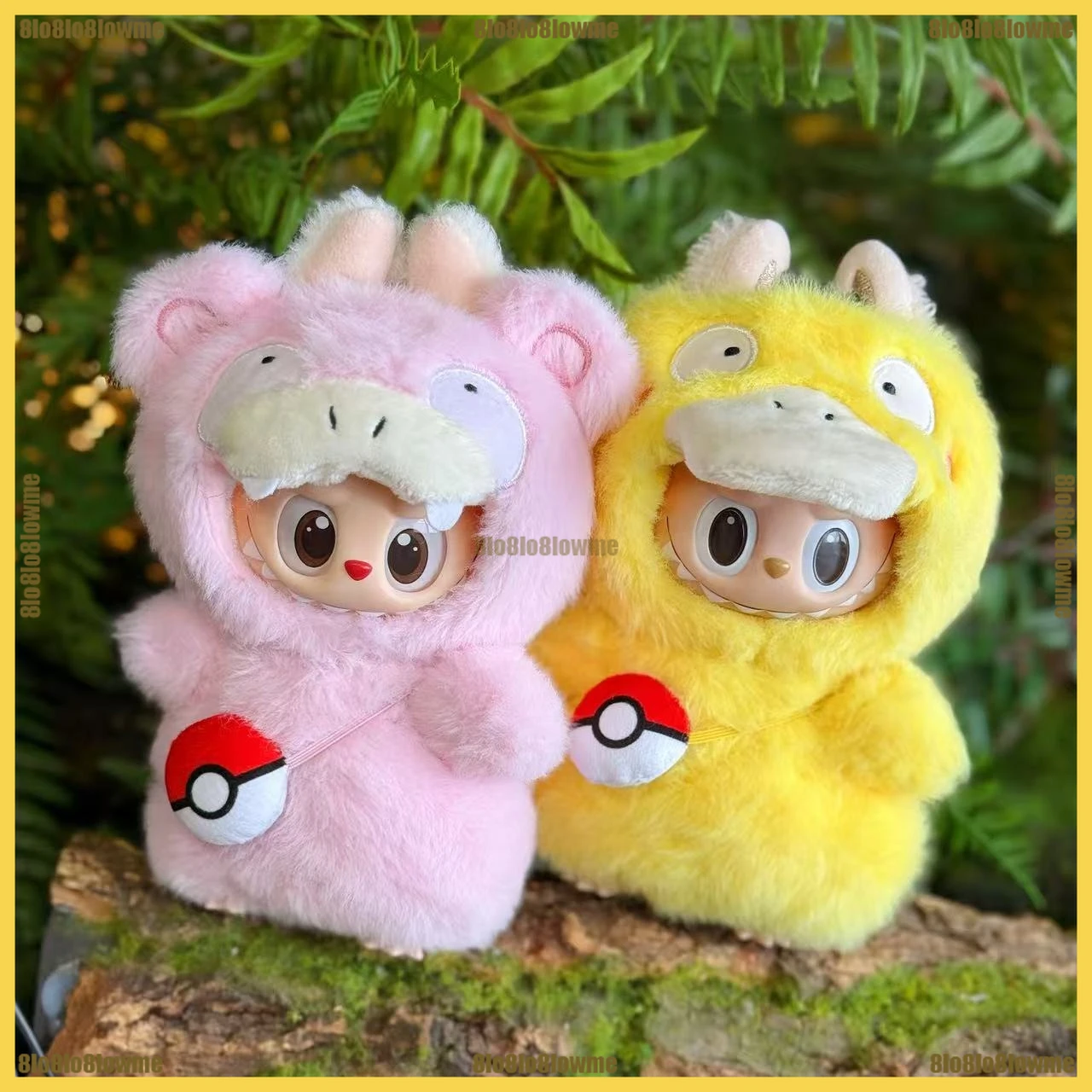 

Kawaii Labubu одежда мультфильм Psyduck Slowpoke Charmander наряд с рюкзаком мини плюшевая кукла одежда модные аксессуары для кукол