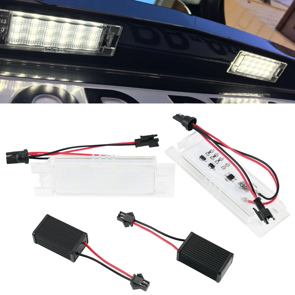 2PCS Auto Parts LED License Plate Lamp White License Plate Lamp for Fiat Brava Bravo Croma Linea Multipla Seicento