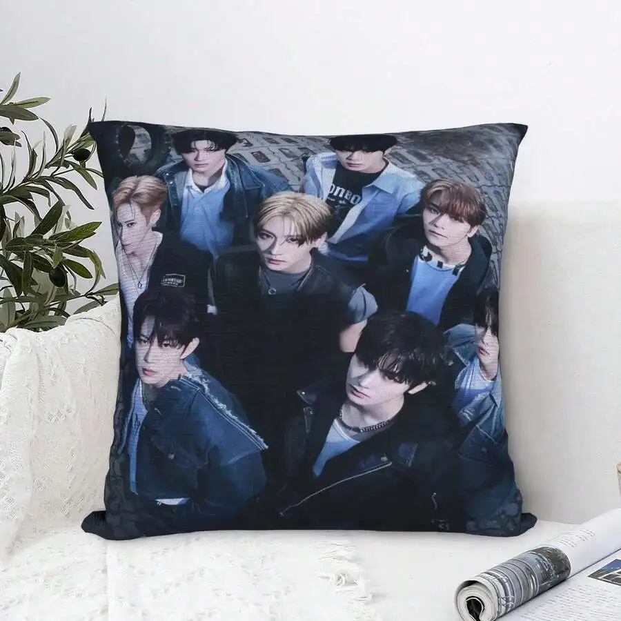 Funda de Cojín con Foto del Grupo ALPHA DRIVE ONE, Funda de Almohada de Ídolos Kpop, Mercancía para Fans, Decoración para el Hogar, para Dormitorio y Sala de Estar