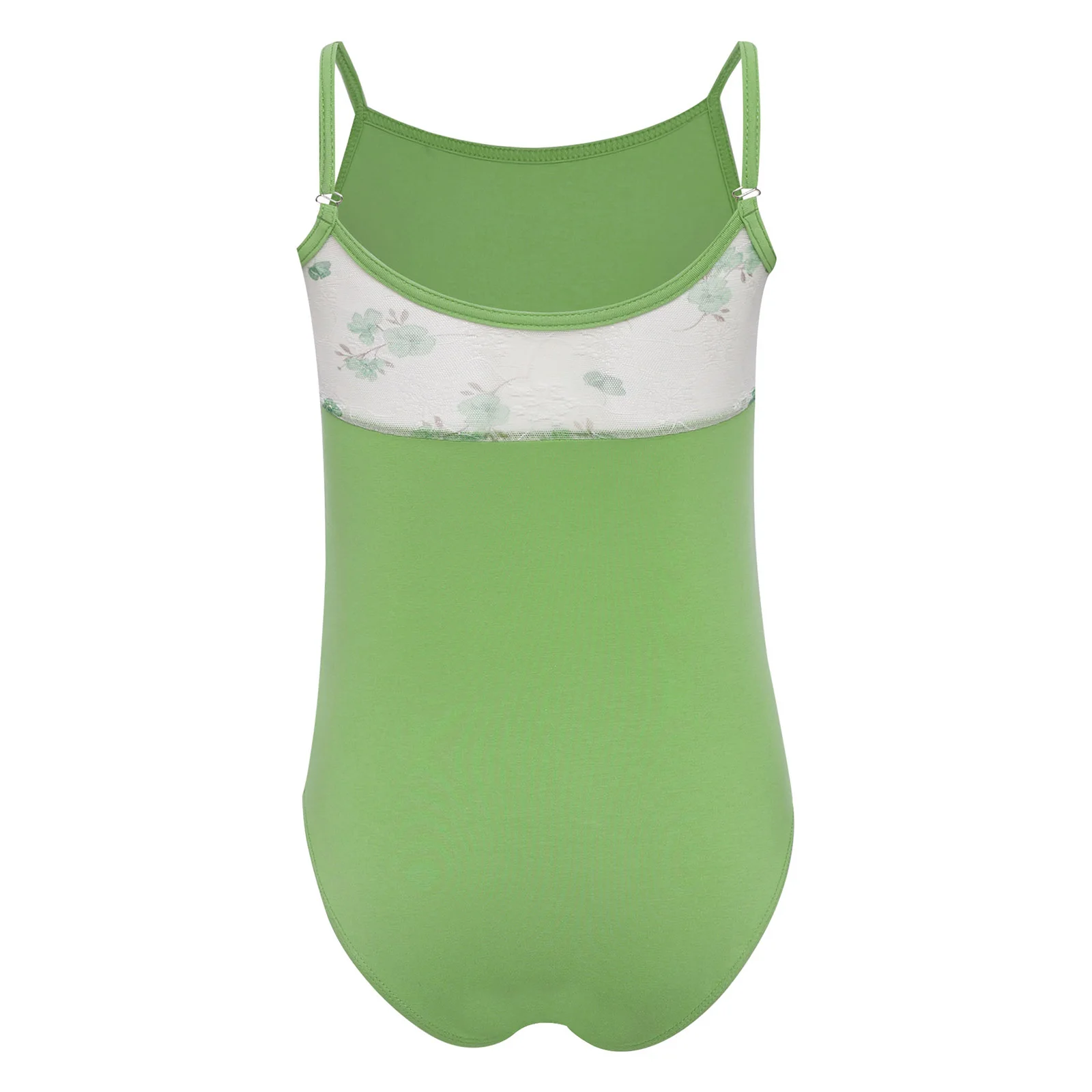 Traje de dança de balé infantil, sem mangas, alças espaguete ajustáveis, collant com saia de renda para palco, show de dança moderna