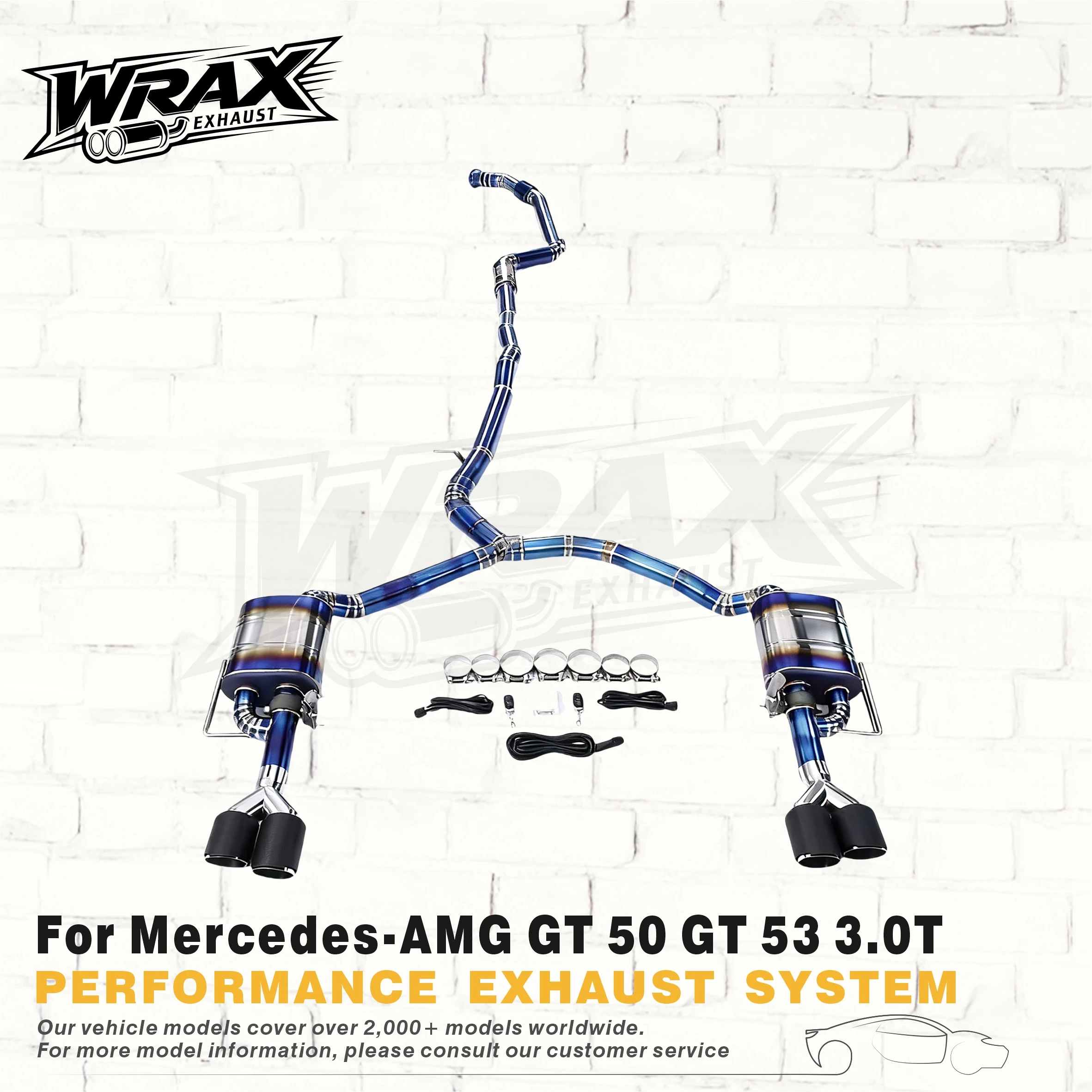 

Выхлопная система Titanium Catback с клапаном для Mercedes-AMG GT50 53 3.0T: Спортивная, высокопроизводительная, с агрессивным звуком