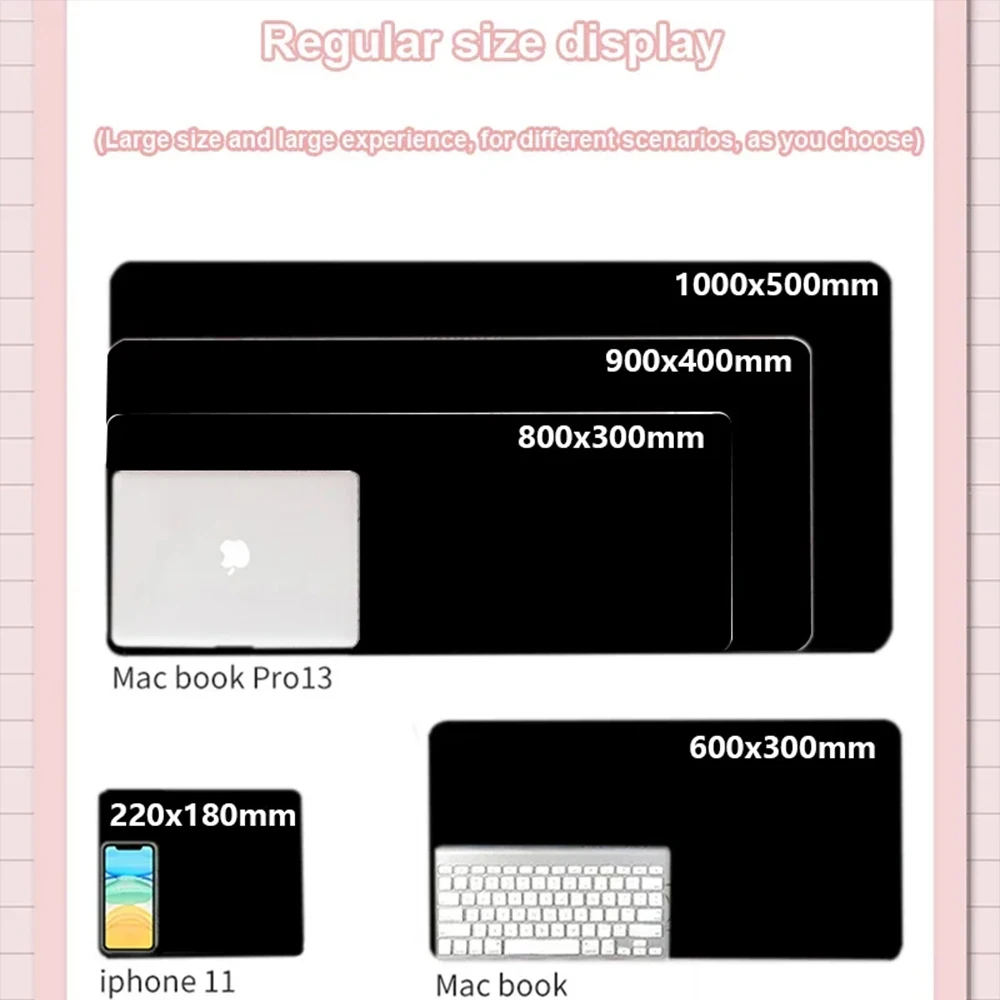 Imagem -05 - Jujutsu Kaisen Anime Mouse Pad Teclado Gaming Acessórios Desk Mat Mousepad pc Gamer Computador Preto Branco