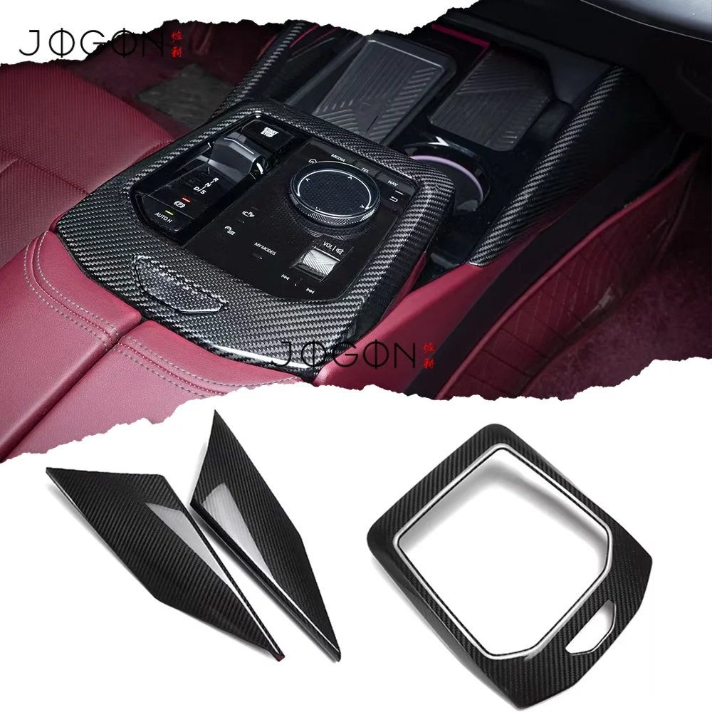 

LHD 3 шт., карбоновая внутренняя центральная консоль автомобиля, крышка переключения передач, аксессуары для BMW 5 серии i5 M60 G60 530 G68 530Li 2024+