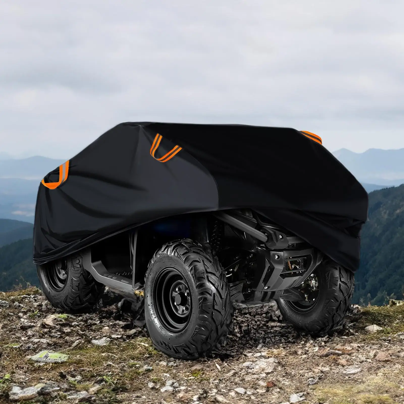 Cubiertas para ATV al aire libre, tela Oxford a prueba de polvo, cubierta cuádruple para 4 ruedas, protección de almacenamiento al aire libre para vehículos todo terreno, motocicletas, Scooters