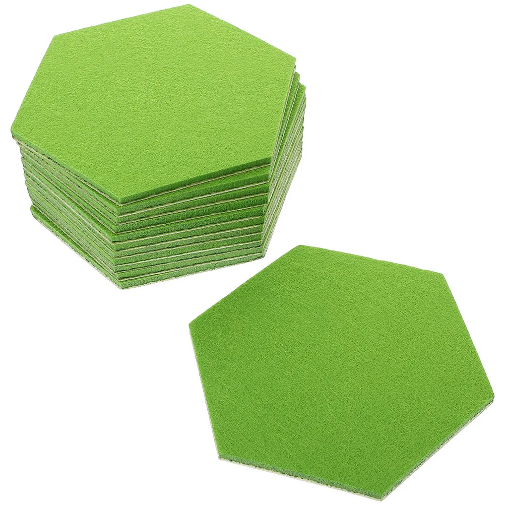 

24 Pcs Soundproof Felt Decorative Panel Bulletin Board Tiles Pin Boards Hexagon
