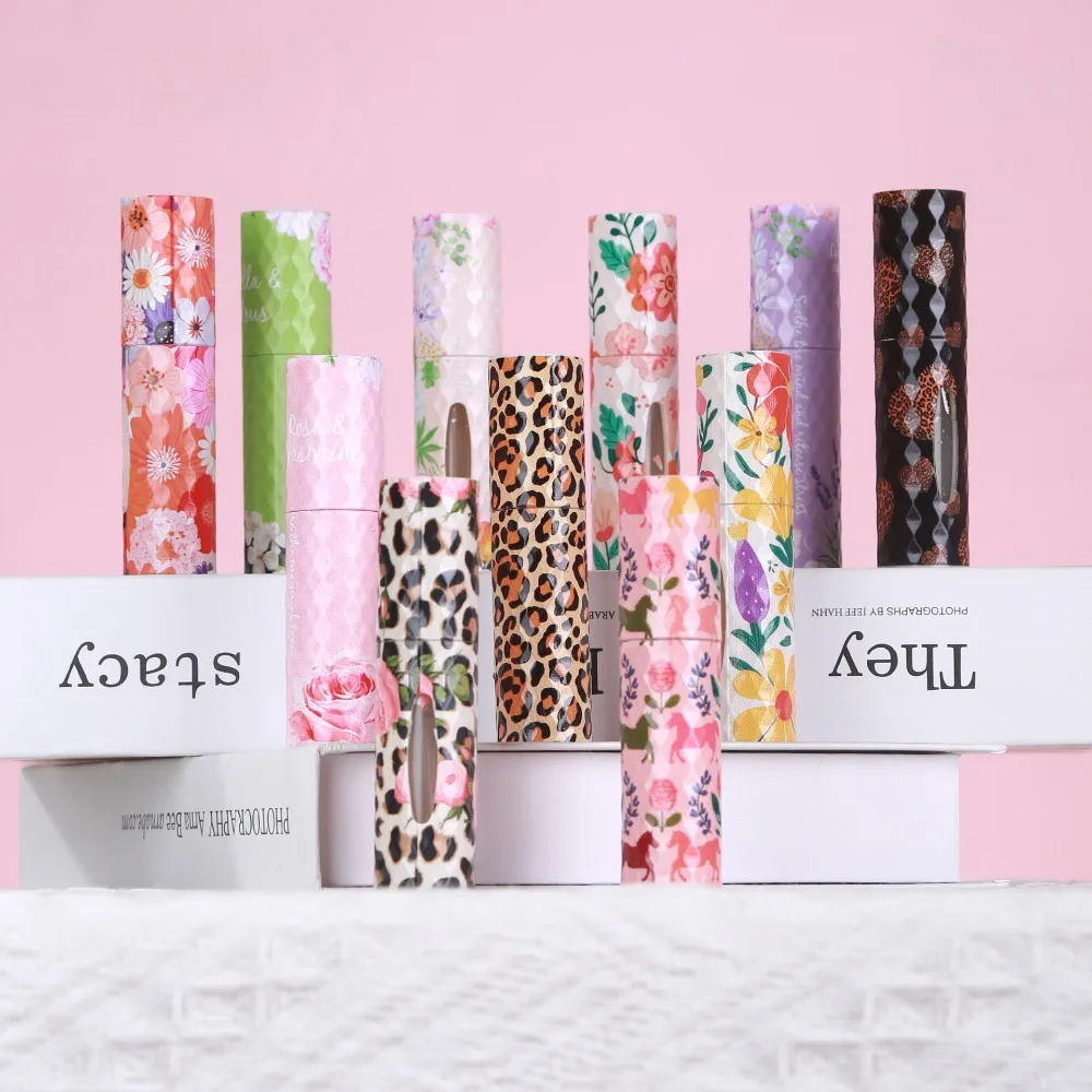 5ml spray garrafa rotativa à prova de vazamento recarregável vazio recipientes cosméticos vazio mini garrafa de distribuição de perfume