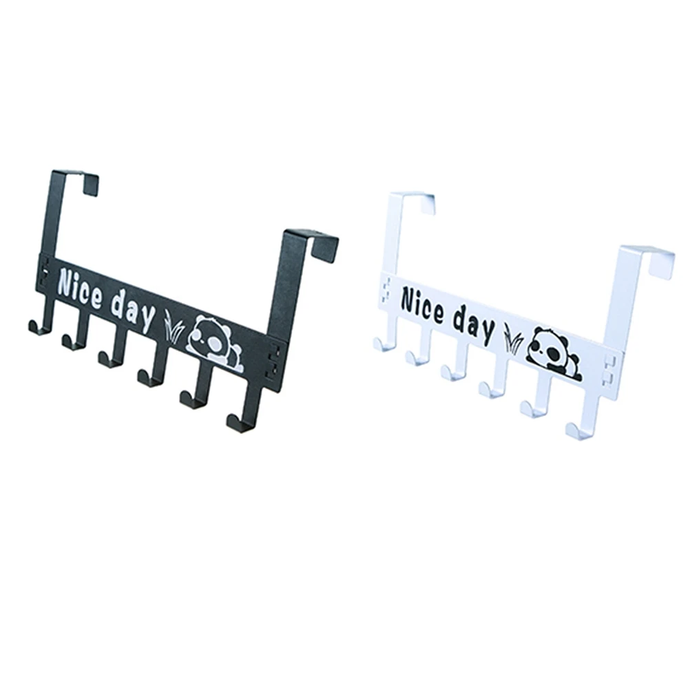 

Over Door Hook Storage Rack Shelves Bedroom Door Organizer Wrought Iron Clothes Hat Purse Belt Scarf Key Jacket Coat Metal
