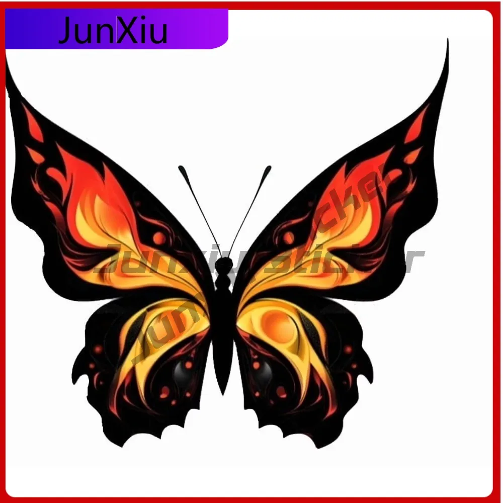 

Fiery Butterfly Flame Wings Cute Car Laptop Window Bumper Waterproof Vinyl Decal Decoration Retro Unique Retro Unique