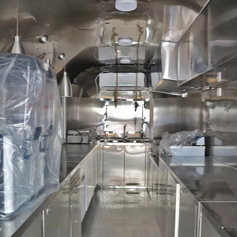 YG Australia Standard Bakery Mini Fitted BBQ Van Stainless Steel Food Truck Vintage Mobile Food Trailer