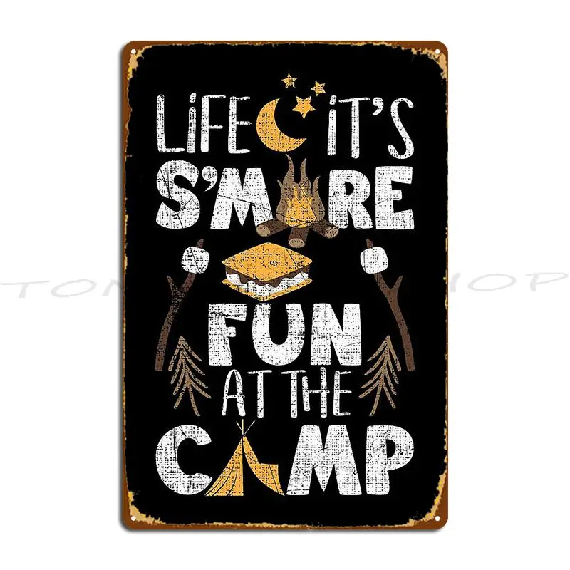 Camping Friends Last Forever It's Always Happy Hour When I Campe Camper Metal Plaque Pub Decoration Garage Tin Sign Poster
