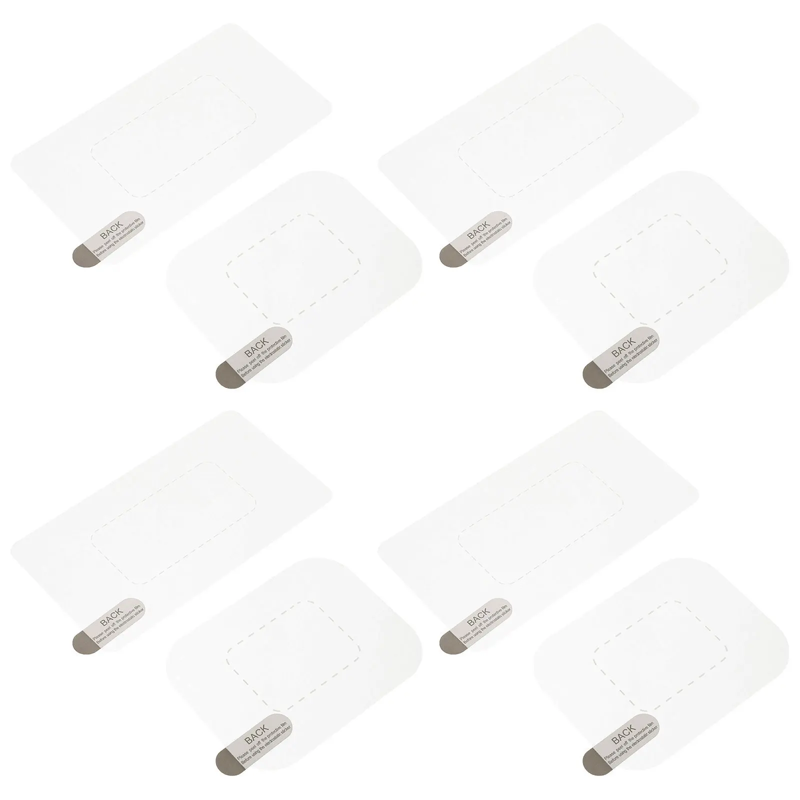 8Pcs Dashcam Windshield Static Sticker Film Transparent Electrostatic Mount for Dash Camera Easy Repositioning Firm Pet Material