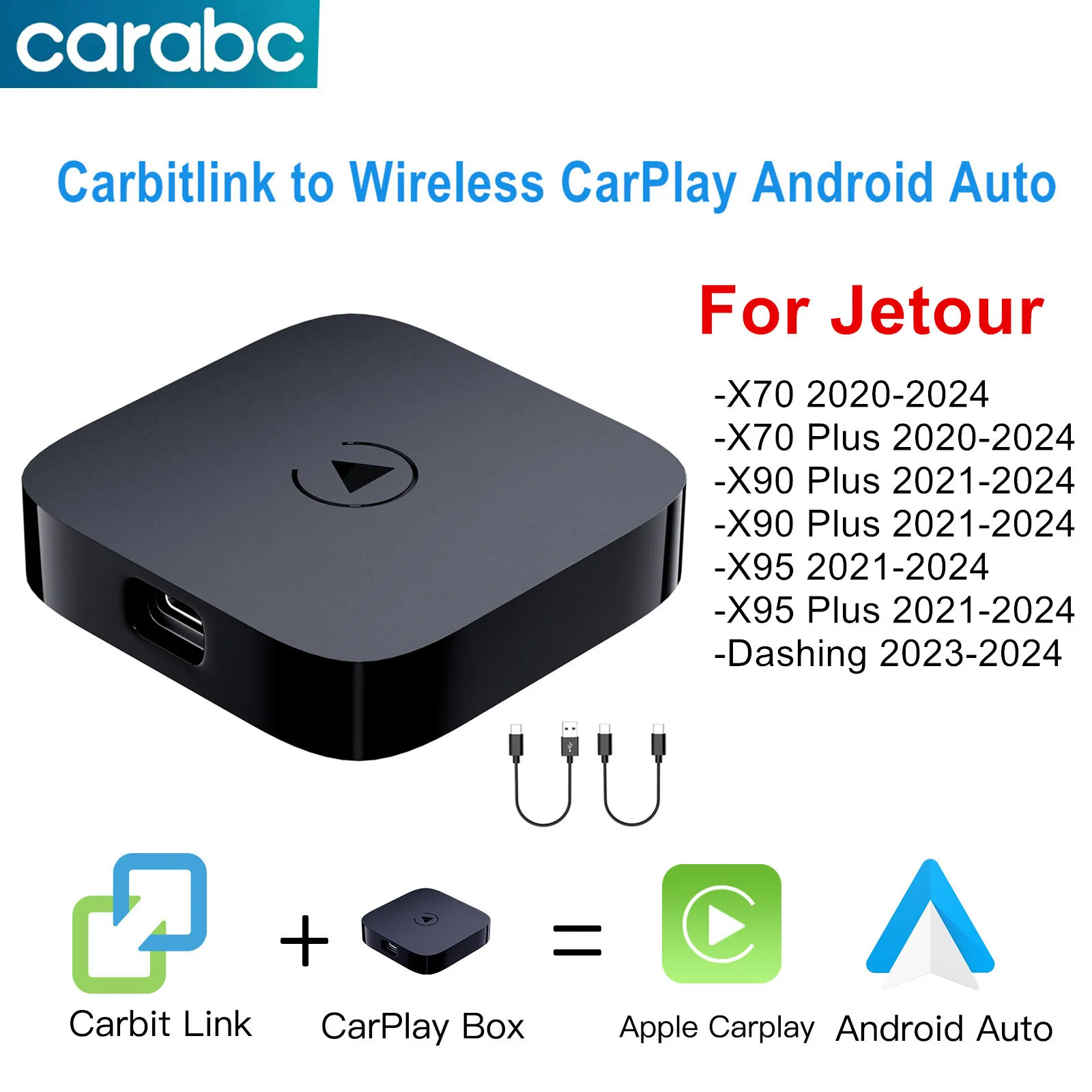 Carbitlink Smartlink Easy Connection to Wireless CarPlay Android Auto For Chery Jetour X70 X70S X90 X95 CX62B T1K Carbit Link