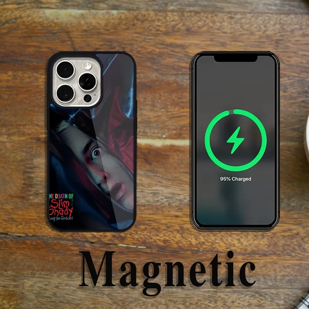 Eminem Rapper The Death of Slim Shady Phone Case Magsafe Magnetic For iPhone 11 12 13 14 15 Pro Max Plus Wireless Charging