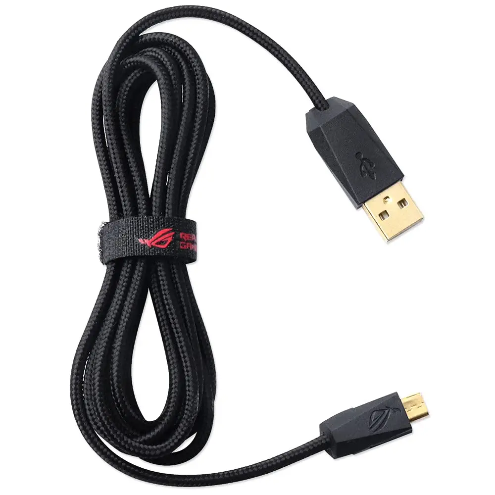 Cable de carga micro USB Compatible con ASUS P501 ROG Gladius II G2 Spatha ratón óptico para juegos/ROG Gladius III /Keris II Ace