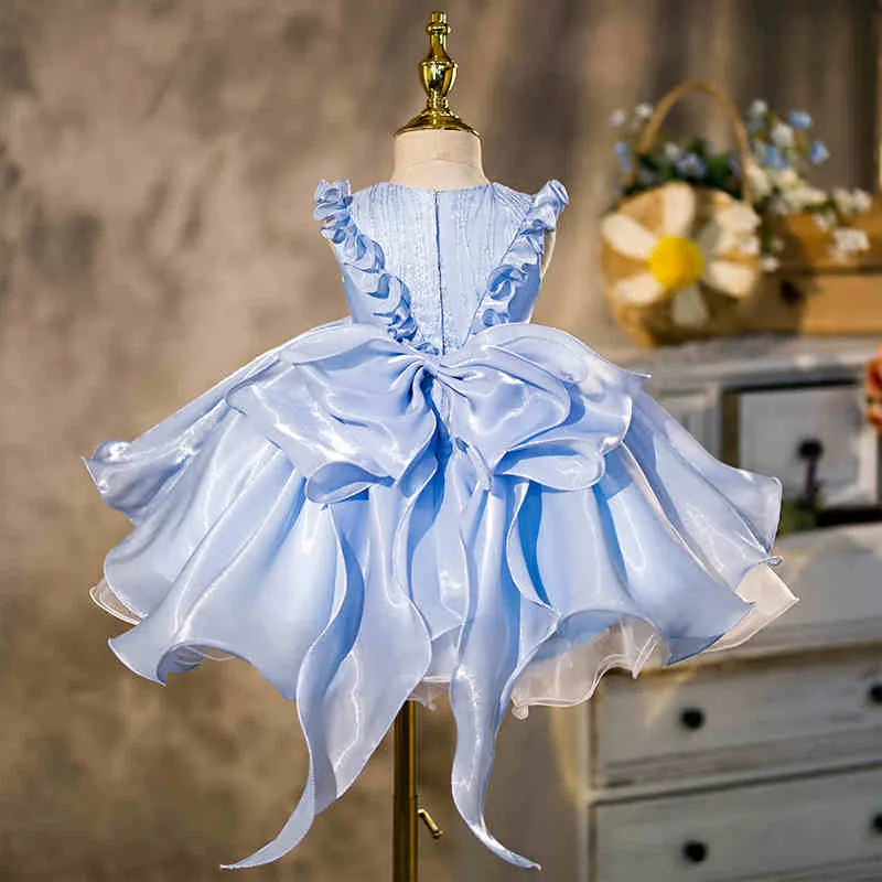 Darling one-year-old dress new fashion children's princess bouffant gauze dress girls' birthday party dress