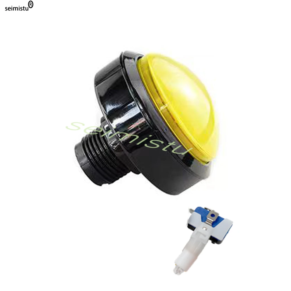 Arcade-Taste LED-Lichtlampe 60 mm große runde Arcade-Videospiel-Player Druckknopf LED beleuchteter Drucktastenschalter DC5 V/12 V Lig