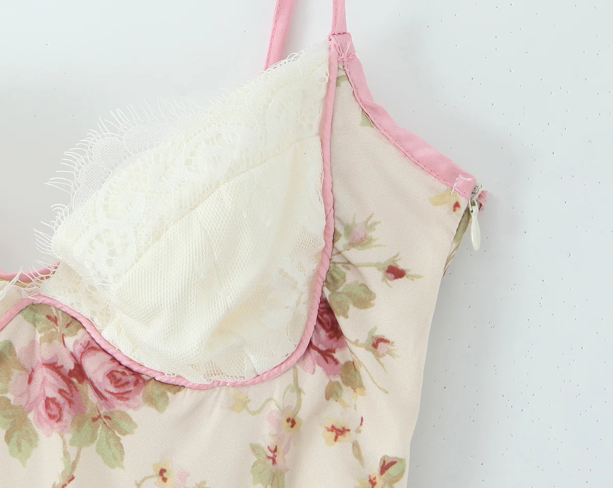 Jenny & Dave – robe longue en Satin à fleurs, Style campagnard, Vintage français, avec bretelles, épissure de dentelle, robes de soirée élégantes, robes pour femmes, longues