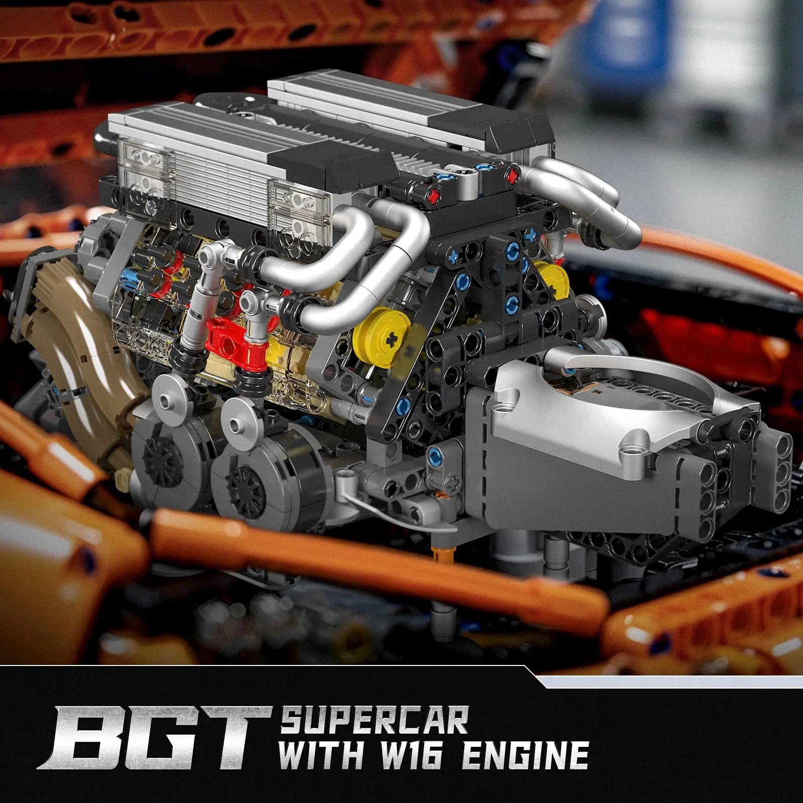 W16 エンジン構築キット - 自分だけの W16 エンジンおもちゃを構築、16 気筒ガソリン車エンジンレプリカモデル構築キット (952 個)