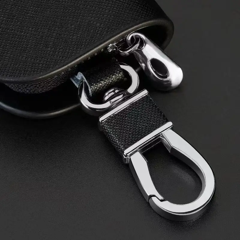 Leather Car Key Case Cross Pattern Car Key Cover Key Holder For Toyota camry chr corolla rav4 yaris prius accessories