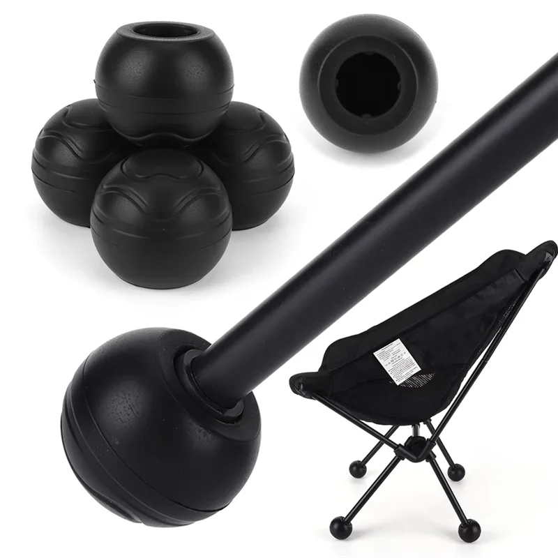 TKOH-4Pcs Shock Absorption Anti Slip For Chair Leg Protectors Moon For Chair Foot Cover Stabilizing Rubber Ball Feet