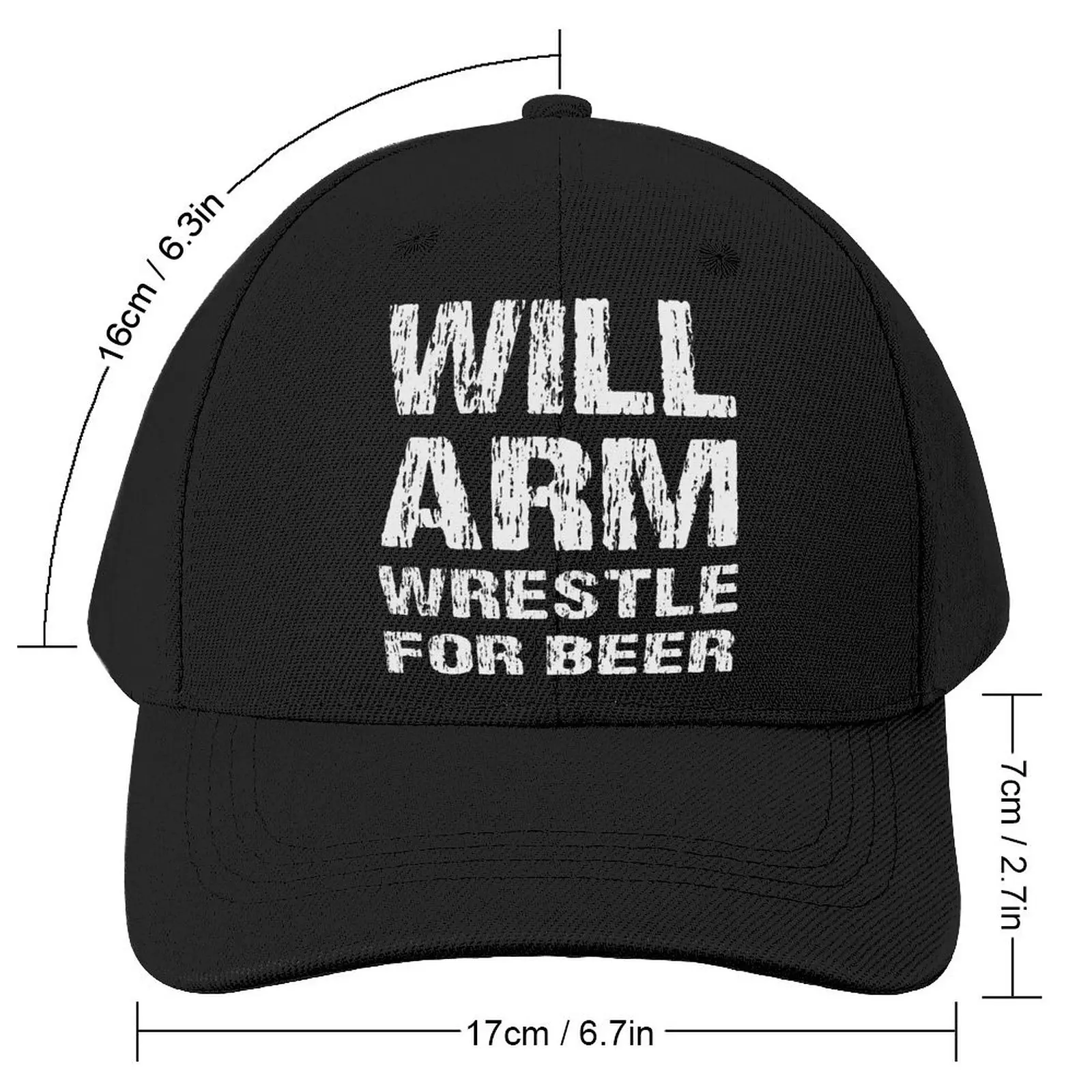 Armwrestling Baseball Cap Fashionable Polyester Aesthetic Baseball Hat Women Bodybuilding Logo Cap