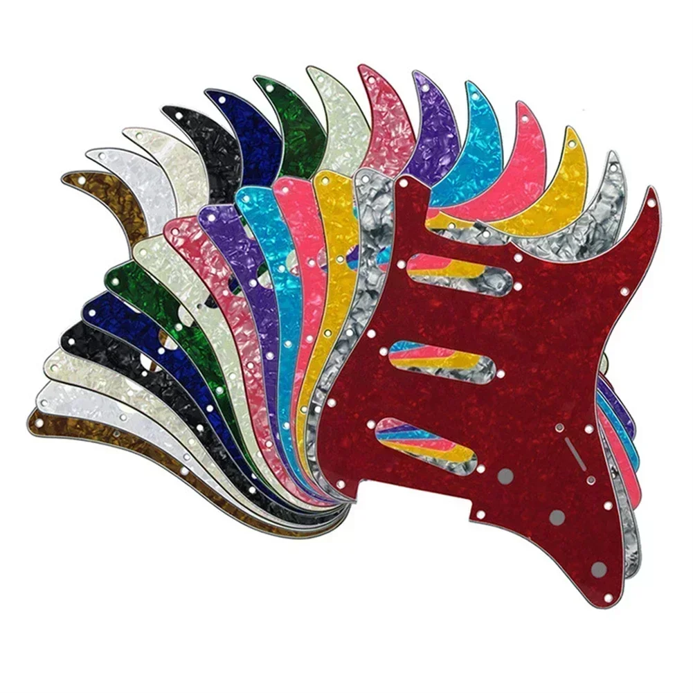 11 Hole Colorful Celluloid Guitar Pickguard Scratch Plate For Strat- Guitars SSS Musical Instrument Electric-Guitar Pickguard