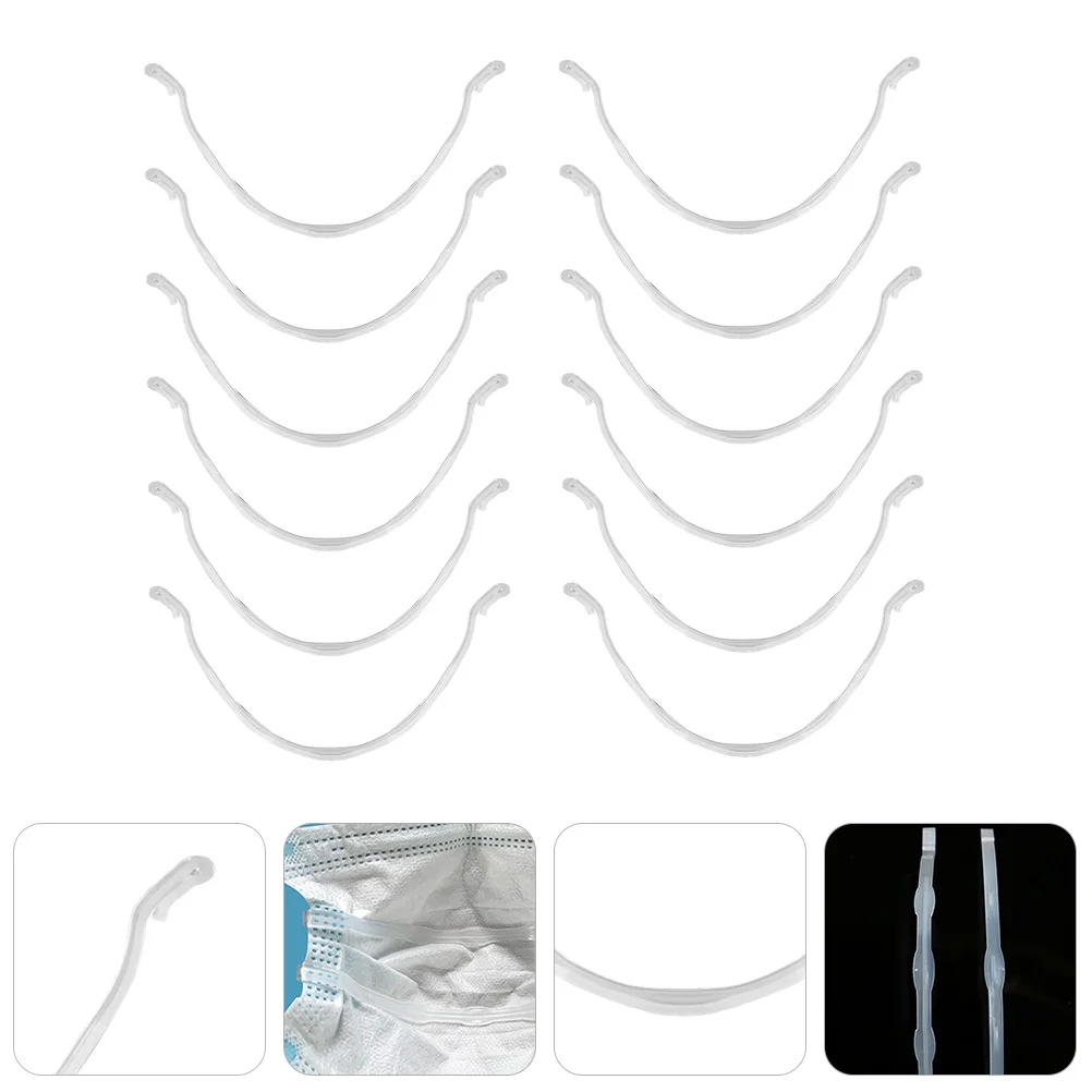 12 Pcs Mouth and Nose Mask Bracket Strip Protection Masks Support Strap for Adults Face Insert