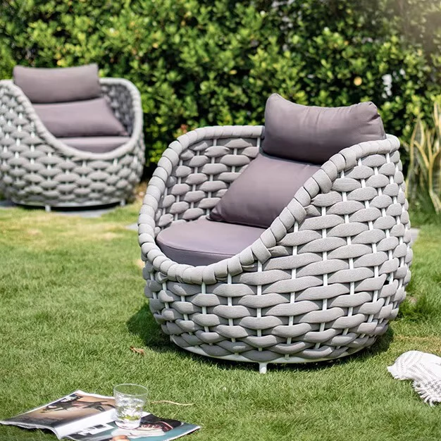 All Weather Modern Aluminum Outdoor Furniture Leisure Lounge Chair Garden Sets Sofa for Hotel Use 6 Seater
