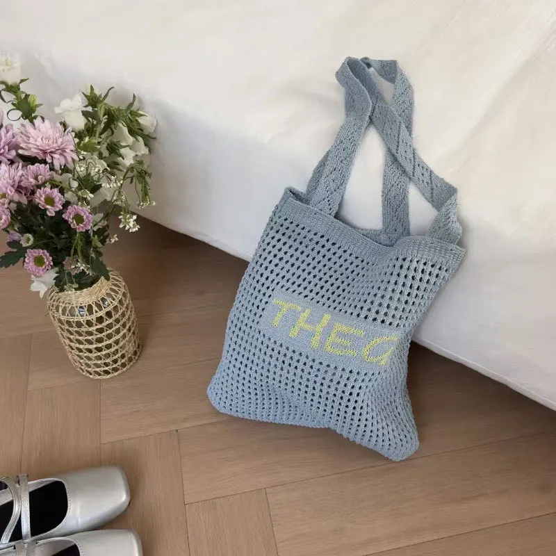 

2026New style Summer New Ins Style Versatile Knitted Bag, Leisure Vacation Knitted Beach Bag, Single Shoulder Handbag, Versatile