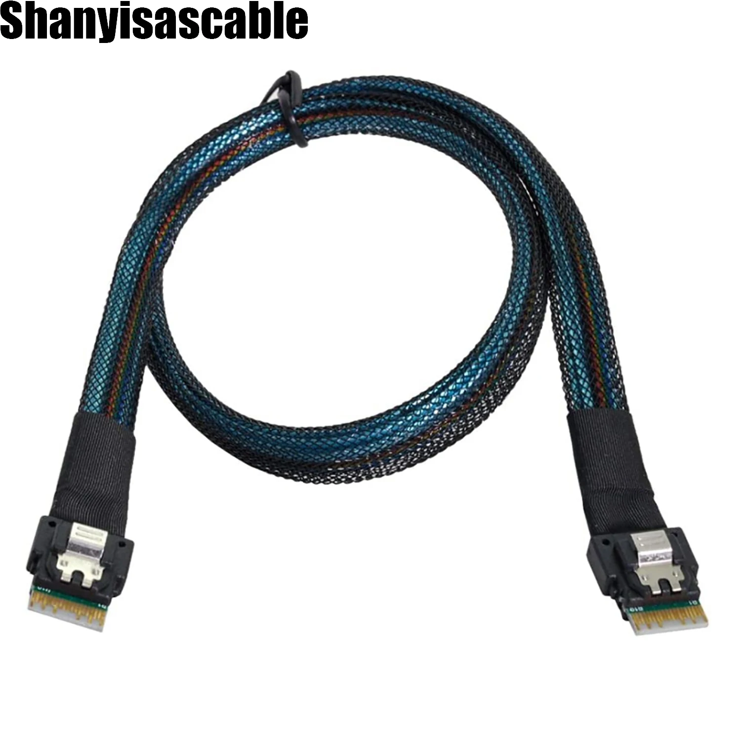 0.5M Slimline Sas 4.0 38pin SFF-8654 4i 38pin Host Om Slanke Sas 38pin Doelkabel Te SFF-8654