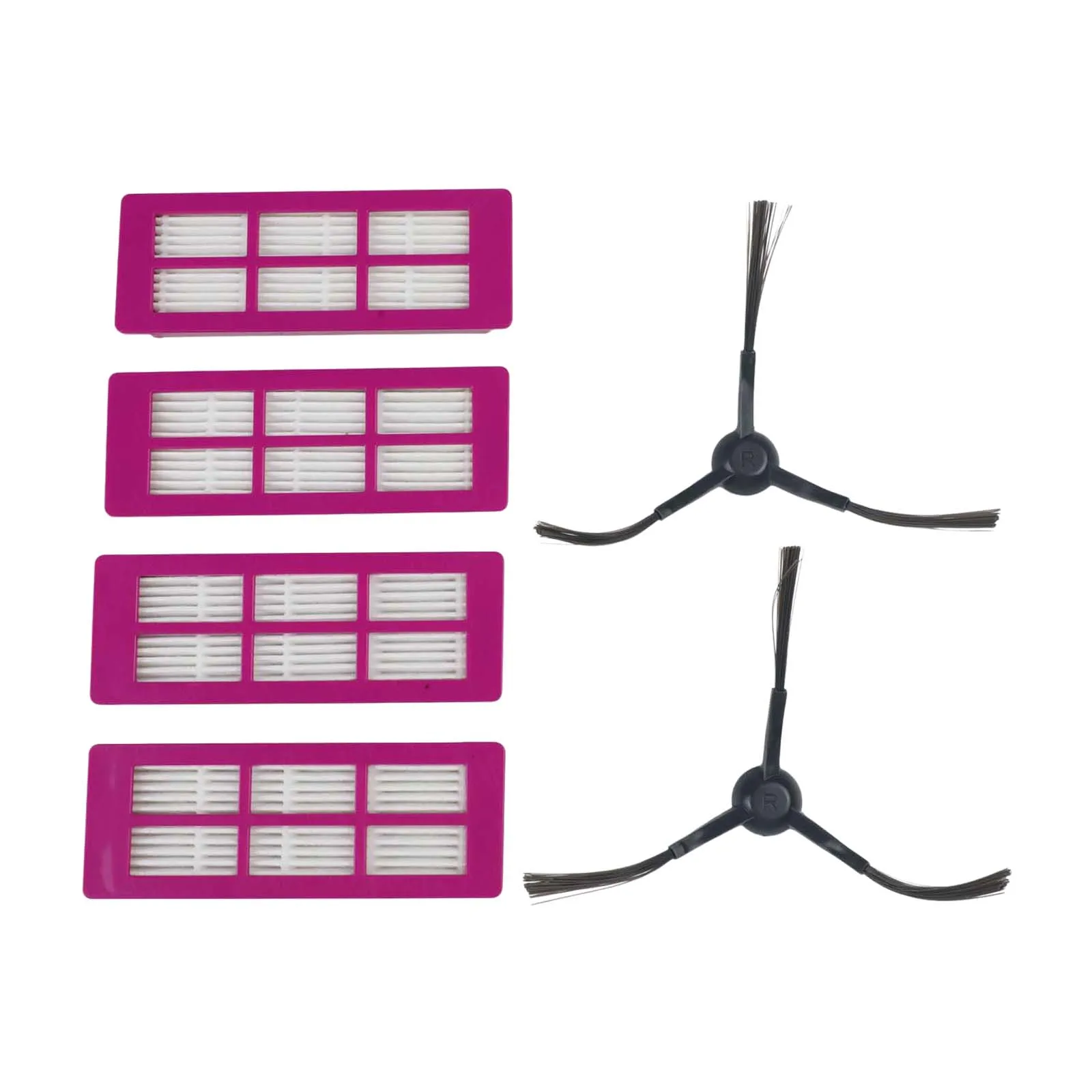 Filter Set for EUREKA for v15 for Pro J15 For Ultra J15 Robot Vacuum Cleaner 4 Filters + 2 Side Brushes for Maximum Clean