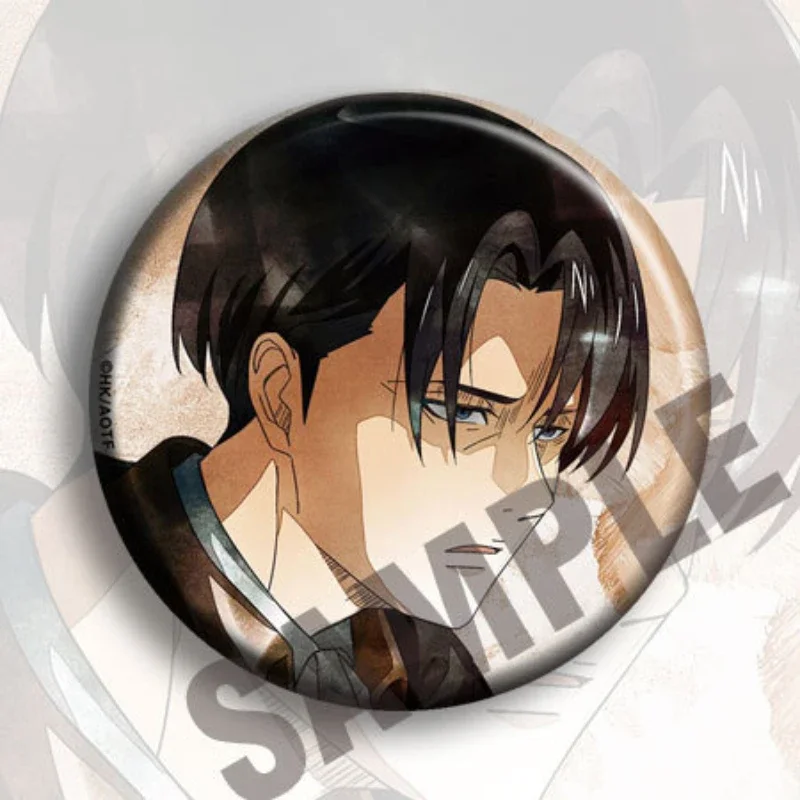 Levi Ackerman Anime Fan Peripherals Two-dimensional Tinplate Badge Anime Lapel Pins for Backpacks Clothing Accessories Brooch