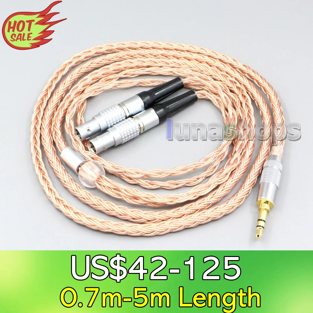 

LN006754 2.5mm 3.5mm XLR Balanced 16 Core 99% 7N OCC Earphone Cable For Focal Utopia Fidelity Circumaural Headphone