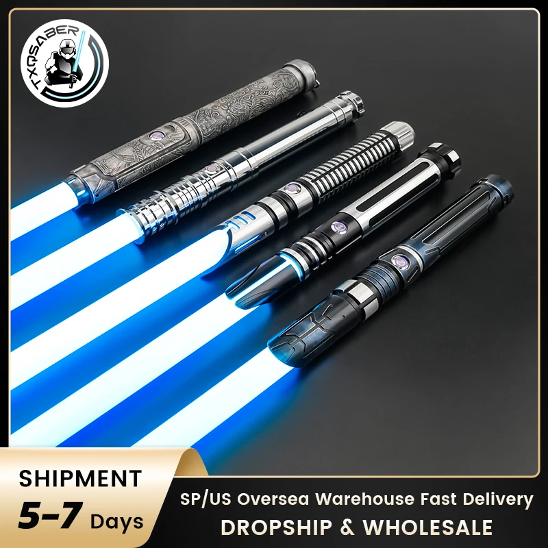 

TXQSABER Neo Pixel Lightsaber Metal Hilt Smooth Swing Heavy Dueling RGB SNV4 FOC Blaster Toys Laser Sword Toys Christmas Gift