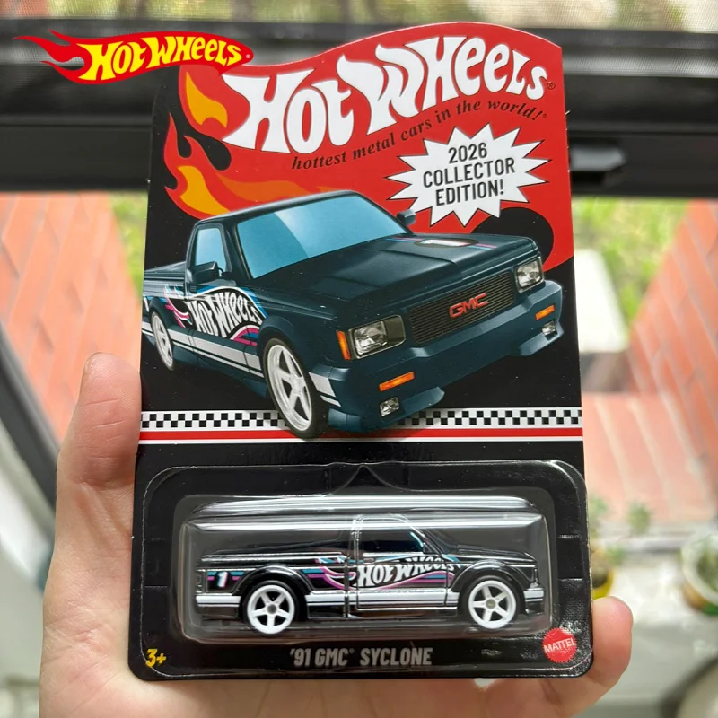 

В наличии: Оригинальная коллекционная модель Hot Wheels 2026, серия 1/64, автомобиль GMC SYCLONE №91 1 коллекционная модель автомобиля из литого металла, игрушка, подарок