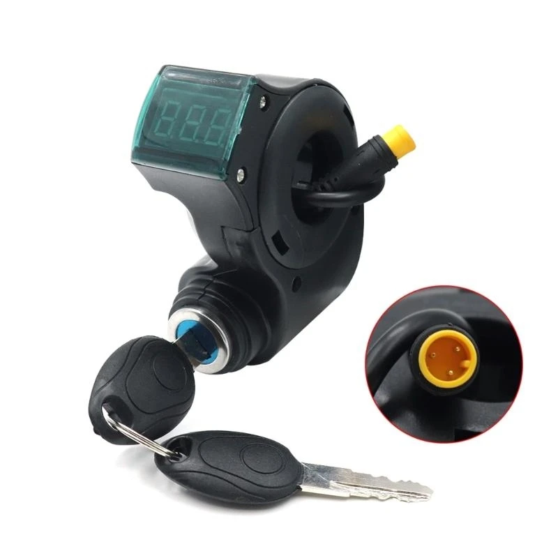 

R6FA Reliable Electric Scooters Handlebar Switch Lock with Waterproof Designs & Key Security Anti Theft Scooters Lock for Bike