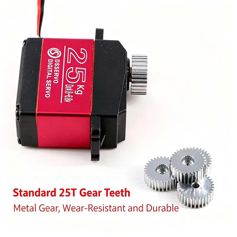 Servo Metal External Gear, 25T Standard Servo External Gear, 0.5 Module, Servo Parts