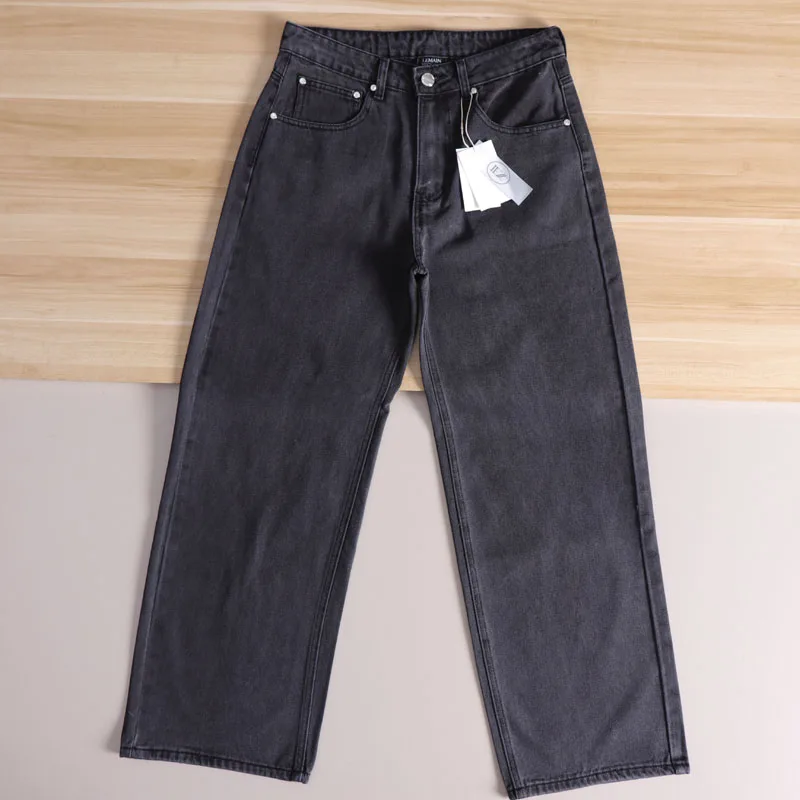 Retro getailleerde herenjeans met rechte pijpen Lente nieuwe Faion elastische losse pasvorm denim broek Jeugd moderne Sle mid lage taille lange...