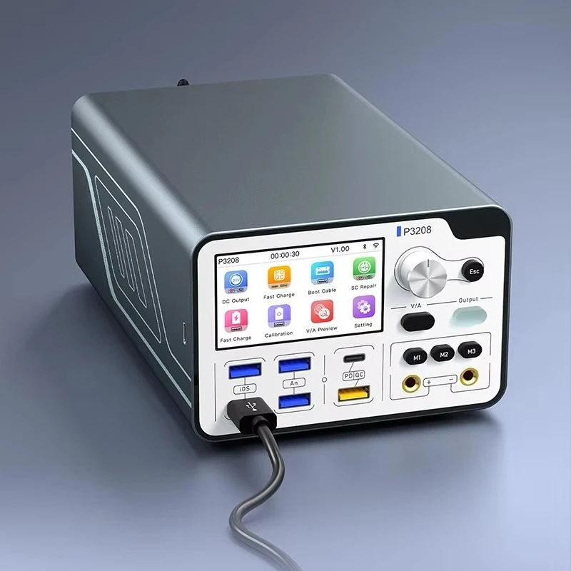 AiXun P3208 32V/8A Smart Regulated Power Supply for 6-14ProMax One-button Power-on test Motherboard Battery Fast Charging