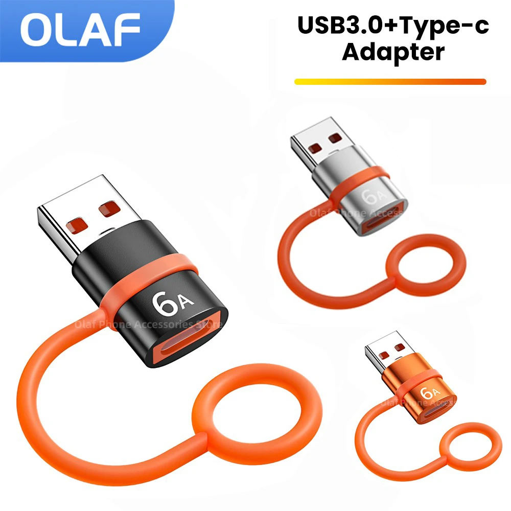 Olaf 6A USB3.0 to Type C Adapter Fast Charging Connector Type C Male to USB Female Converter USBC OTG For Laptop Xiaomi Samsung