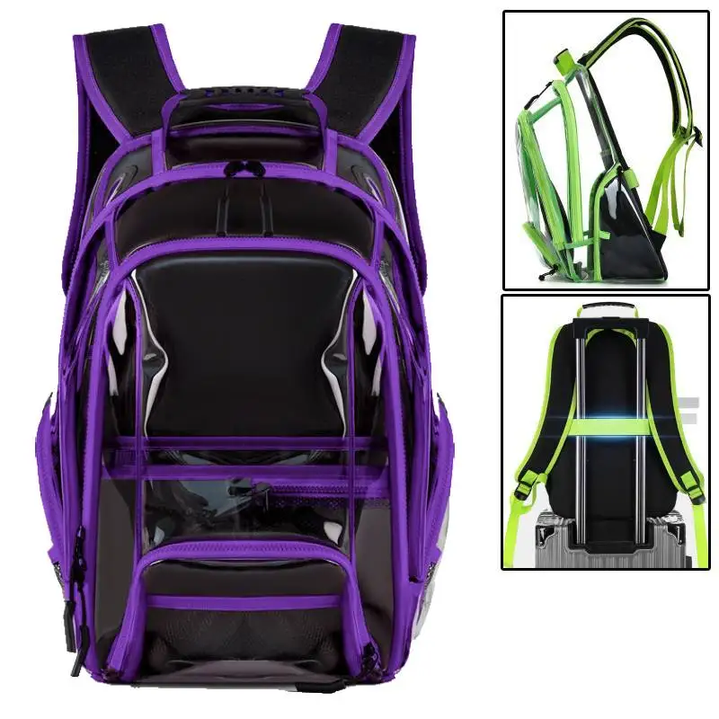 PVC Summer Transparent Schoolbag Clear Waterproof Swimming Beach Backpack Outdoor Hiking Concert Rucksack Fashion Can See Bags