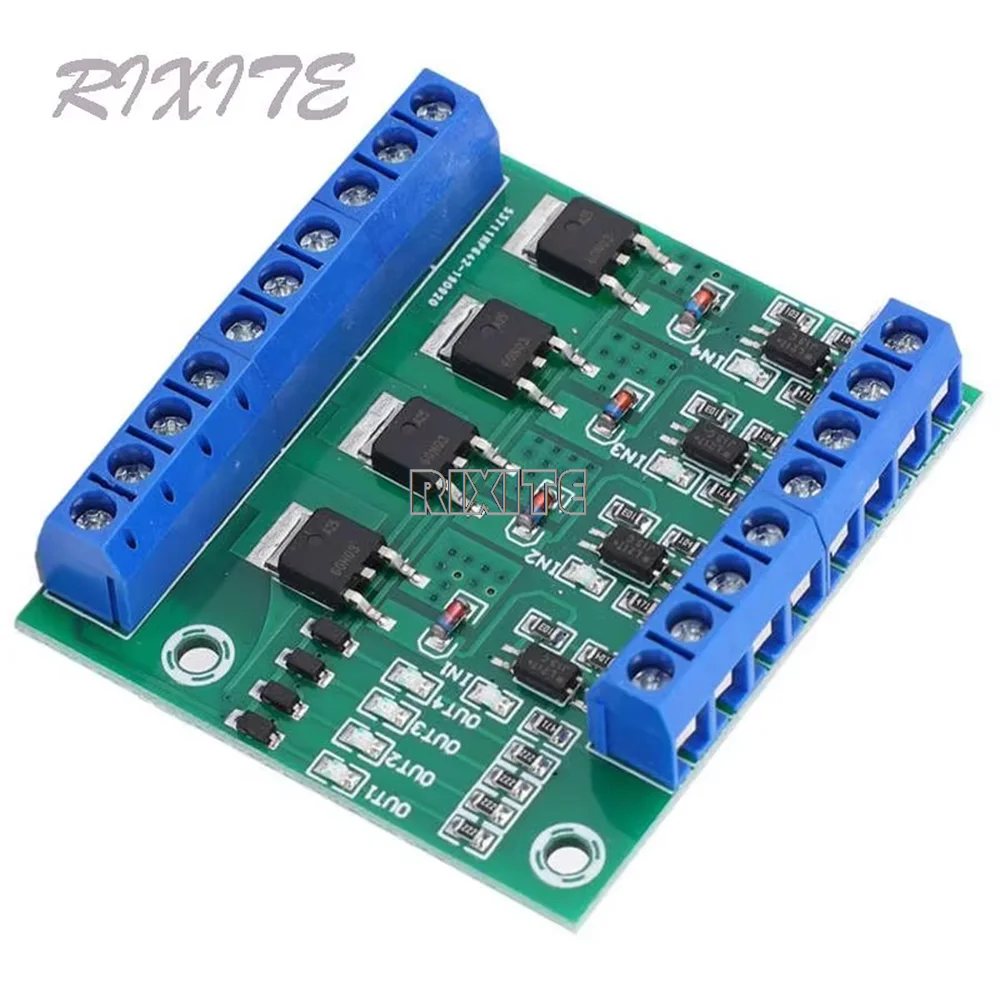 MOS FET F5305S 4 Channels Pulse Trigger Switch Controller PWM Input Steady for Motor LED 4 Way 4ch 4 way Diy Electronic Module