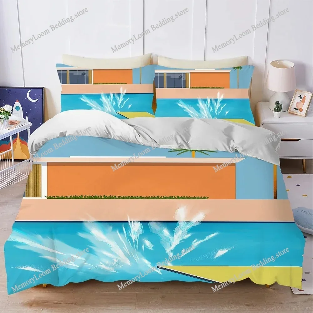 Art David Hockney Duvet Cover Set Home Style Bedding Soft Laundry Cotton Bed Four Seasons Student Dormitory Luxury Gift519