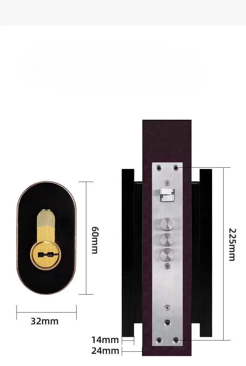 Double-sided waterproof IP68 villa door automatic fingerprint password card key distribution