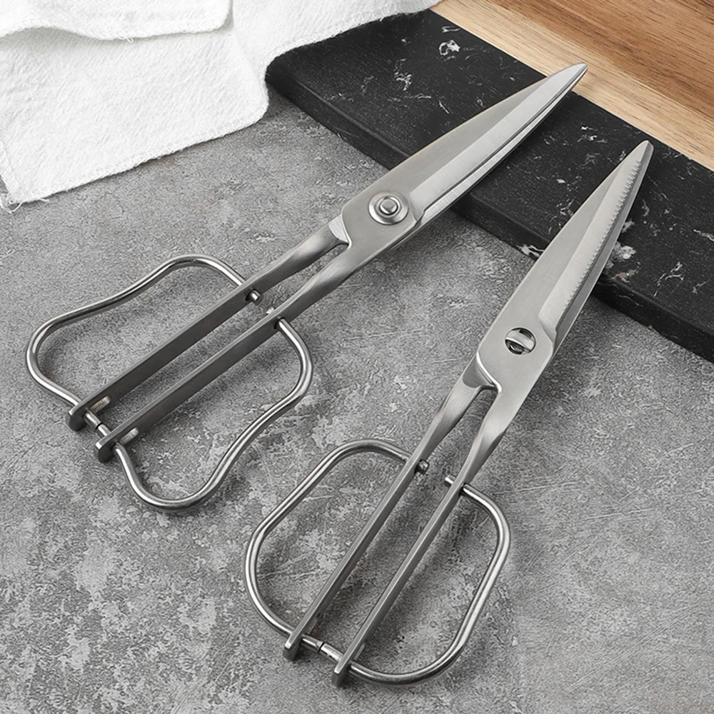 All Steel Multifunctional Kitchen Scissors Removable Household Scissors Korean Style Barbecue Scissors