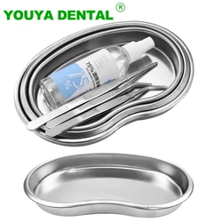 Dental Surgical Curved Tray Stainless Steel Disinfection Dish Medical Bending Plate Dentistry Dentist Instrument Placement Box