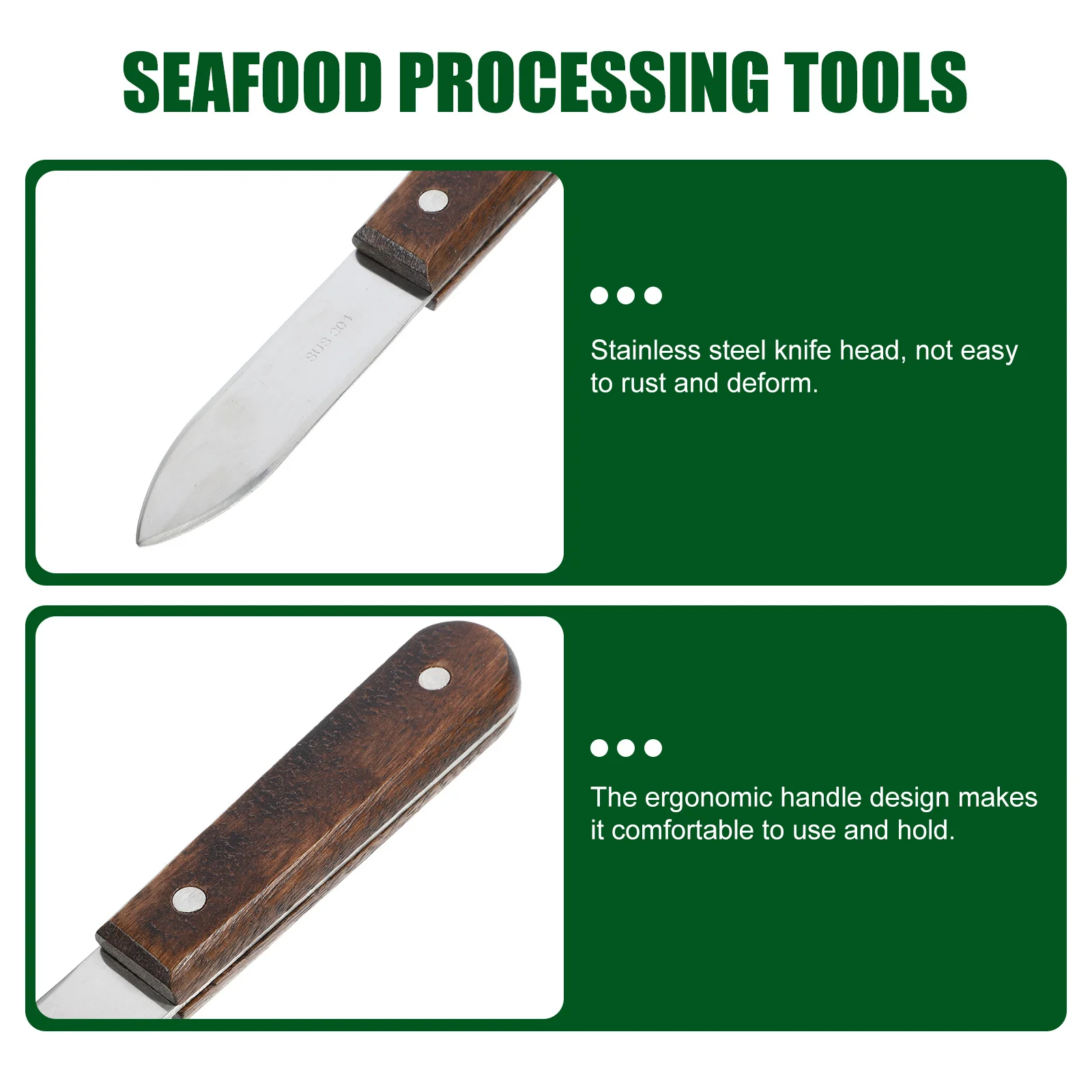 

1Set Shrimp Deveiner Oyster Knife Set Stainless Steel Seafood Opener Kitchen Gadget Tool for Home Restaurant Oyster Knife