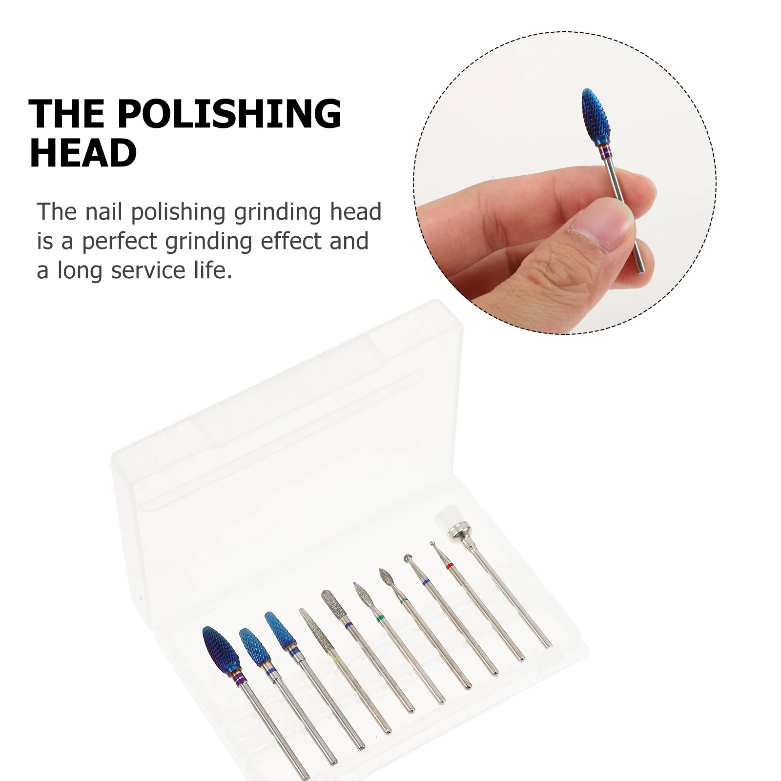 10 pezzi punte da trapano per unghie in metallo duro acciaio al tungsteno manicure cuticola pedicure teste di molatura strumento di lucidatura punte da trapano elettriche